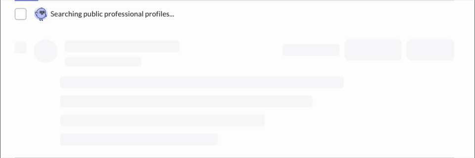 Loading skeleton for public professional profiles